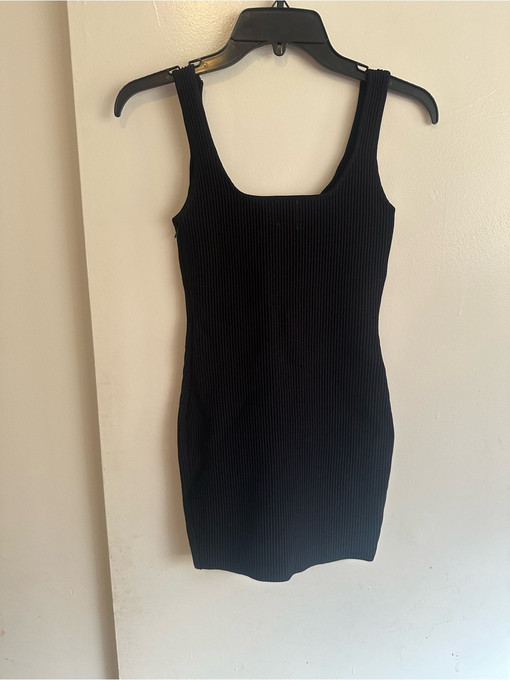 Princess Polly Black Ribbed Square-Neck Mini - Picture 10 of 10